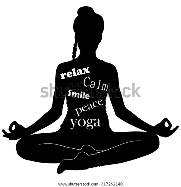 Yoga Girl Sitting Ardha Padmasana Half Stock Vector (Royalty Free ...