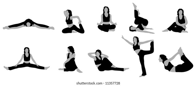 yoga girl vector 2