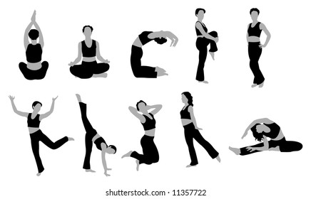 yoga girl vector