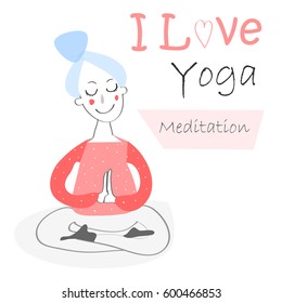 Yoga girl vector