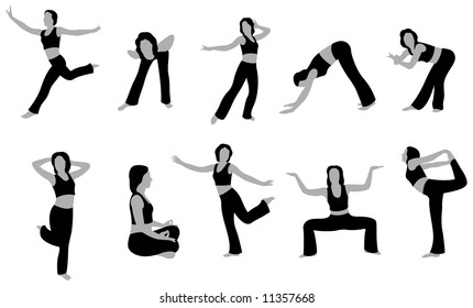 yoga girl vector 5