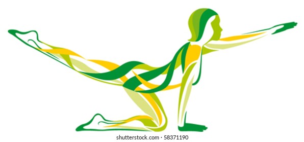 YOGA girls vector