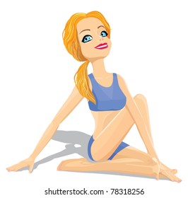  YOGA girls vector