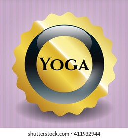 Emblema de oro de yoga