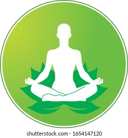 Yoga green, meditation, thinking, relaxing,