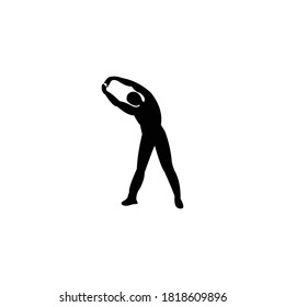yoga gymnastics movement people icon vector symbol