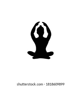 yoga gymnastics movement people icon vector symbol