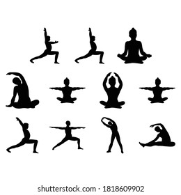 Yoga Gymnastics Movement People Icon Vector Symbol