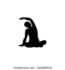 yoga gymnastics movement people icon vector symbol