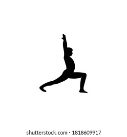 yoga gymnastics movement people icon vector symbol