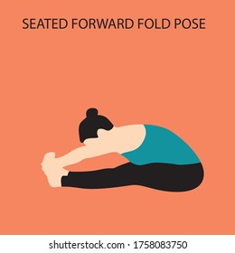 Yoga Gymnasty Seated Forward Fold Pose