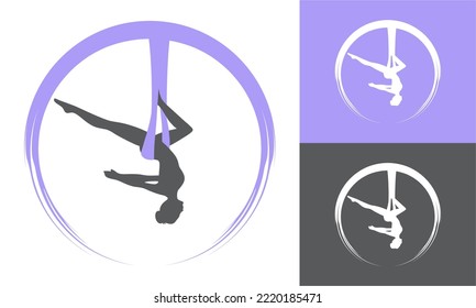 Yoga Hammock design illustration inspiration for logo icon and banner