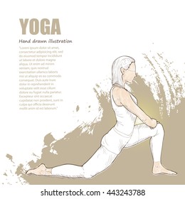 Yoga. Hand-drawn sketch Yoga
