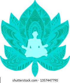 Yoga, healthy lifestyle illustration