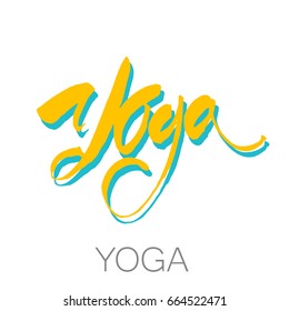 Yoga. Healthy logo template. Vector illustration.