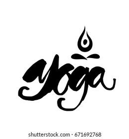 Yoga. Healthy logo template. Vector illustration.