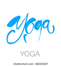 Yoga. Healthy logo template. Vector illustration.