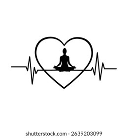 Yoga heartbeat meditation mindfulness wellness.