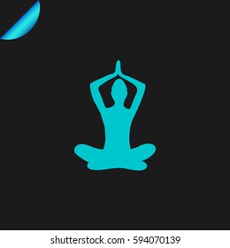 Yoga Icon Stock Vector (Royalty Free) 594070139 | Shutterstock