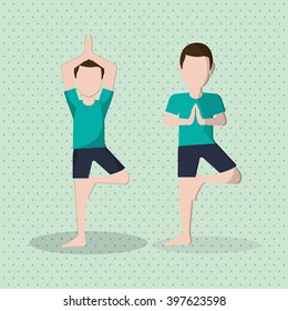 Yoga icon design, vector illustration