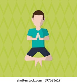 Yoga icon design, vector illustration