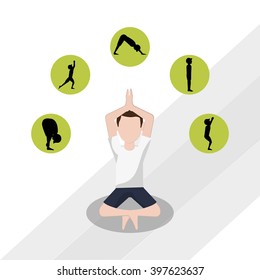 Yoga icon design, vector illustration