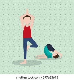 Yoga icon design, vector illustration