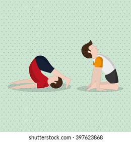 Yoga icon design, vector illustration