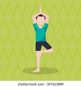 Yoga icon design, vector illustration