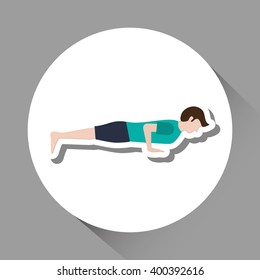 Yoga icon design, vector illustration