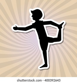 Yoga icon design, vector illustration