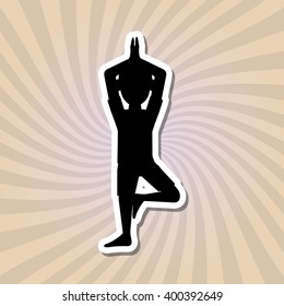 Yoga icon design, vector illustration