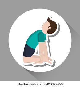 Yoga icon design, vector illustration