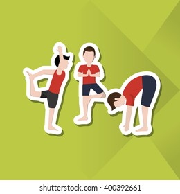Yoga icon design, vector illustration