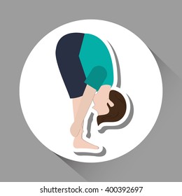 Yoga icon design, vector illustration