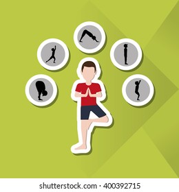 Yoga icon design, vector illustration