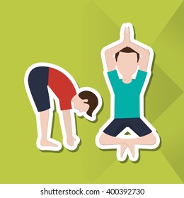 Yoga icon design, vector illustration