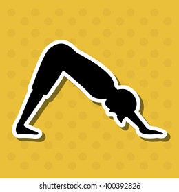 Yoga icon design, vector illustration