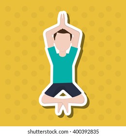 Yoga icon design, vector illustration