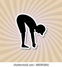 Yoga icon design, vector illustration