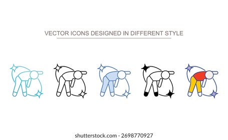 Diseño de icono de yoga con fondo blanco Ilustración de stock