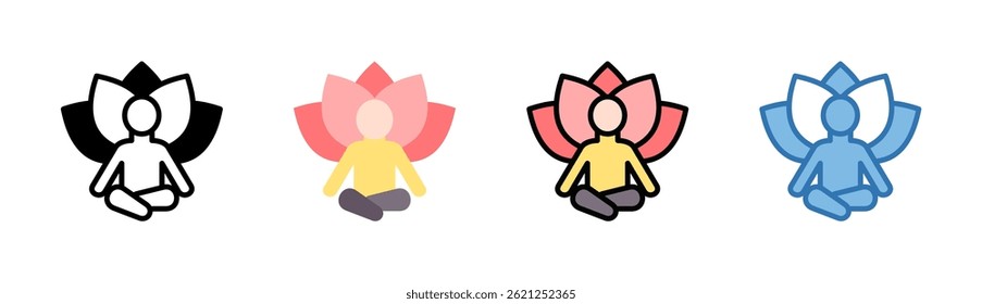 Elemento de ícone de Yoga para design