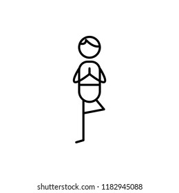 yoga icon. Element of human hobbies icon for mobile concept and web apps. Thin line yoga icon can be used for web and mobile on white background