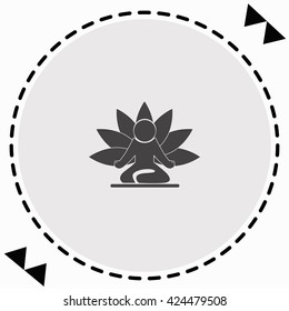 Yoga icon Flat Design. Isolated Illustration.