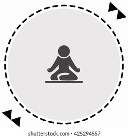 Yoga icon Flat Design. Isolated Illustration.