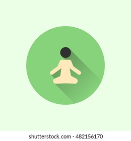 yoga icon. flat style