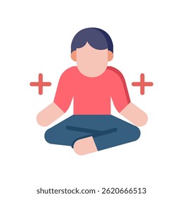 Icono de yoga Ilustración vectorial plana