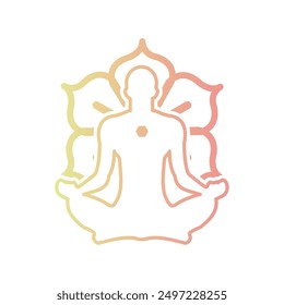 Yoga Icon Healthy lifestyle Vector illustration