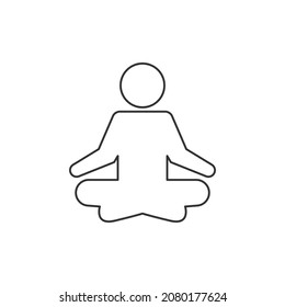 Yoga icon isolated on white background. Meditation symbol modern, simple, vector, icon for website design, mobile app, ui. Vector Illustration