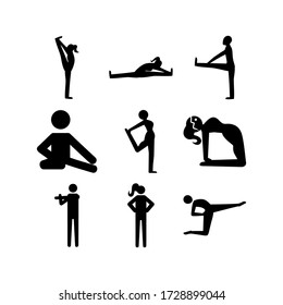 yoga icon or logo isolated sign symbol vector illustration - Collection of high quality black style vector icons
